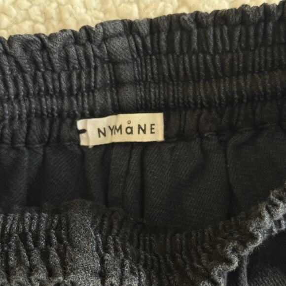 NYMANE 2 Piece Set Susie Work Shirt & Wide Leg Pants In Black Cotton Drawstring - Picture 12 of 15